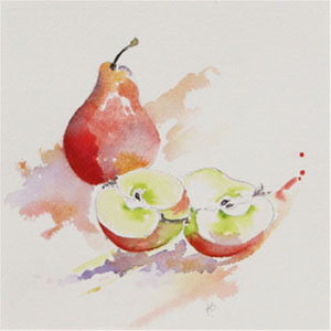 Apples pen & wash