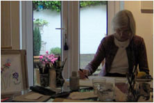 Hazel at work